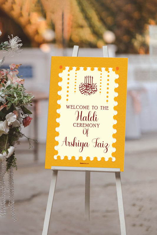 Haldi Signboard
