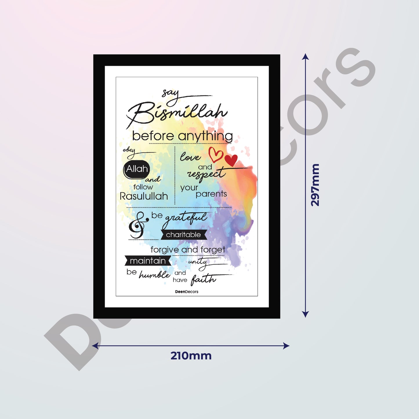 Say Bismillah | Islamic Wall Frames