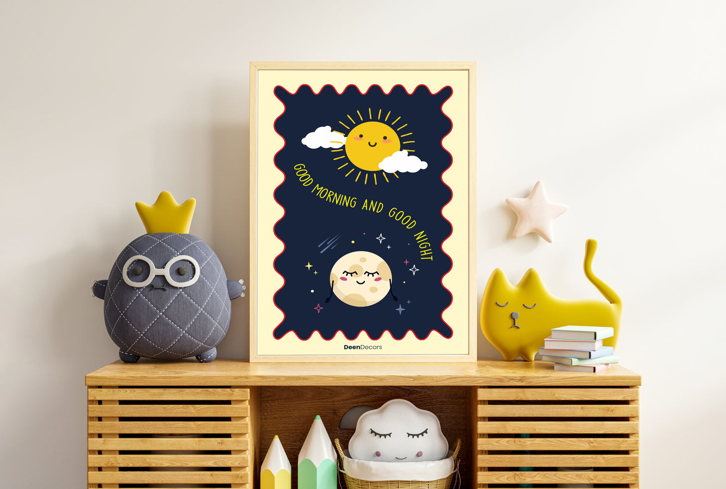 Good Morning & Good Night Kids Wall Decors Frame