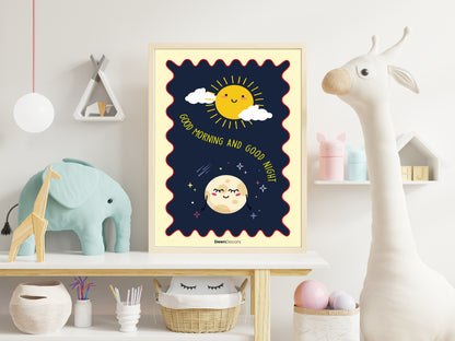 Good Morning & Good Night Kids Wall Decors Frame