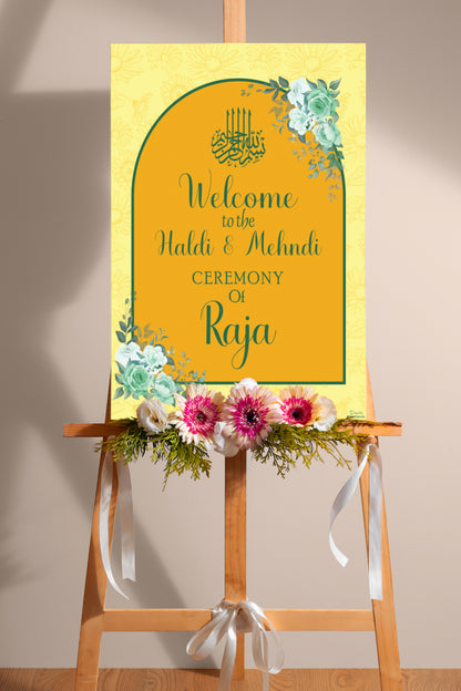 Haldi & Mehndi Signboard