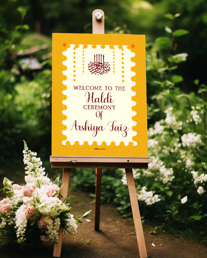 Haldi Welcome Board