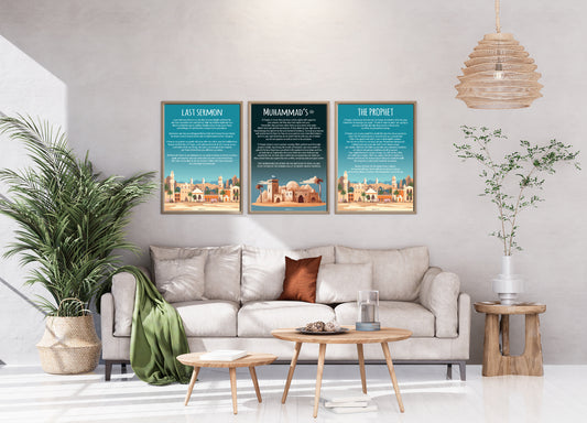 The Last Sermon – 3-Piece Canvas Painting | The Timeless Message of Unity and Justice