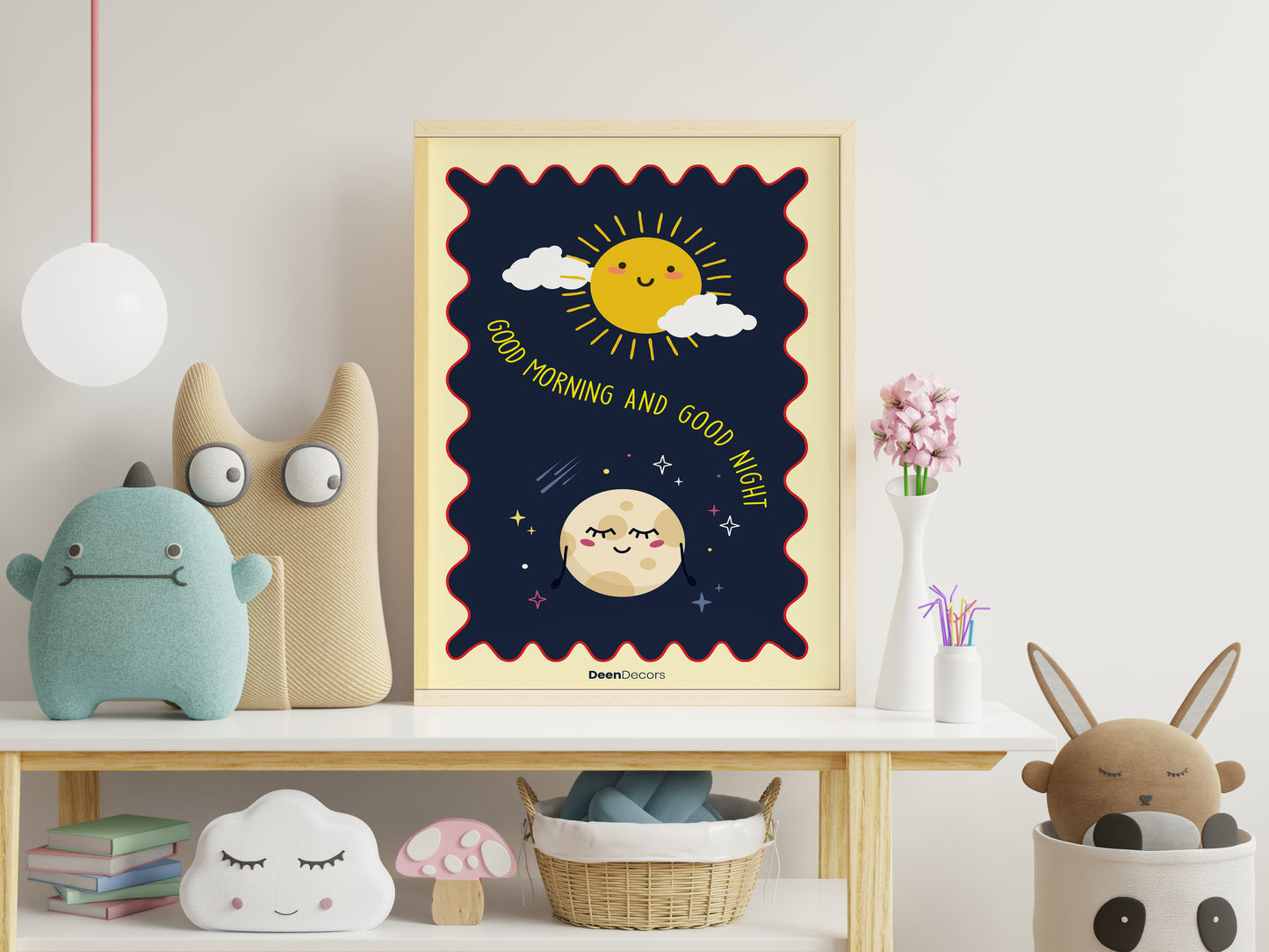 Good Morning & Good Night Kids Wall Decors Frame