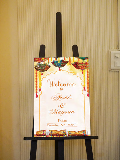 Haldi Welcome board