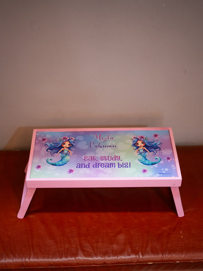 Wooden Study Table  Pink | Size 22"X11.5"