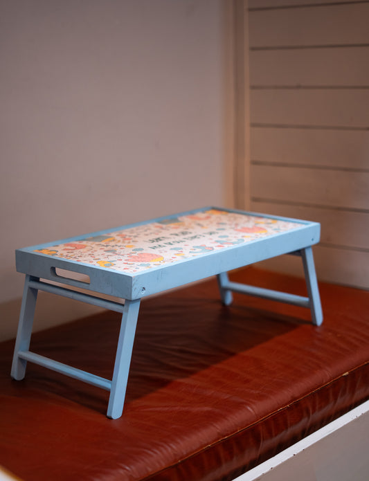 Wooden Study Table  Blue| Size 22"X11.5"