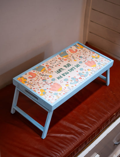 Wooden Study Table  Blue| Size 22"X11.5"