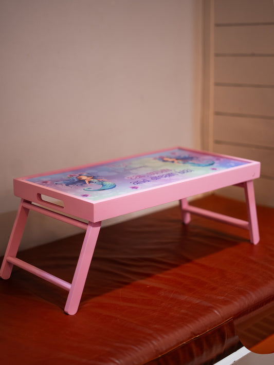 Wooden Study Table  Pink | Size 22"X11.5"