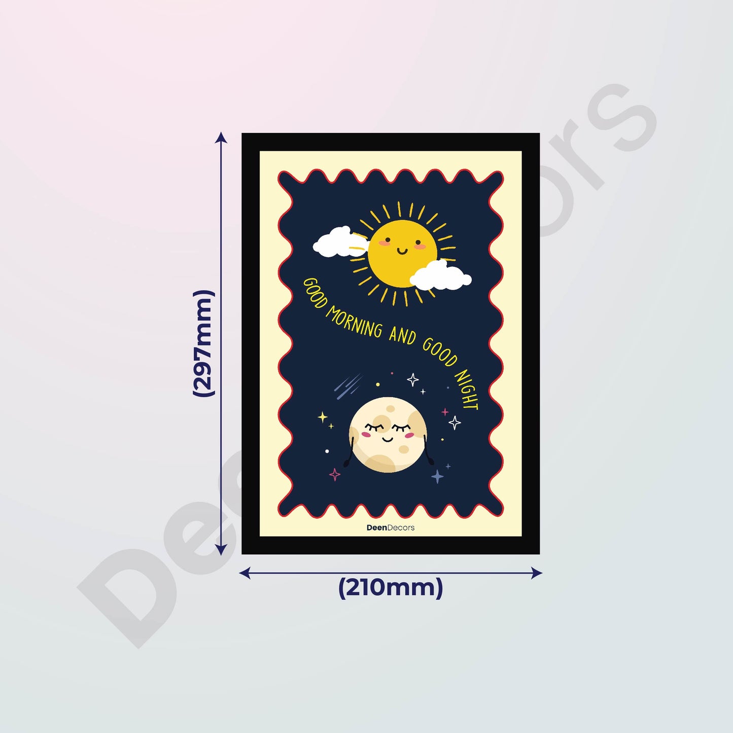 Good Morning & Good Night Kids Wall Decors Frame