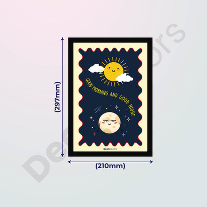 Good Morning & Good Night Kids Wall Decors Frame
